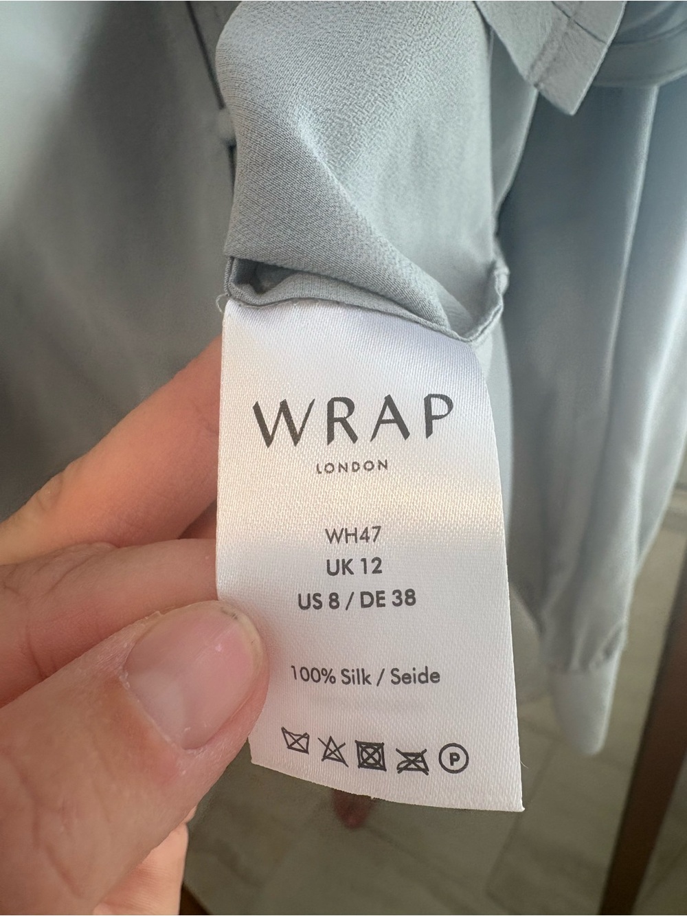 Wrap London 100% Silk Blouse with bow tassels detail size 8 - Picture 3 of 4
